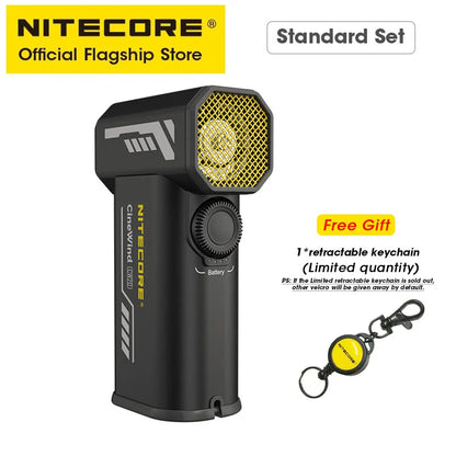 NITECORE CW20 Multipurpose Pocket Fan - Portable Stepless Wind Blower for Photography, Canon, Sony, Short Video & Camping