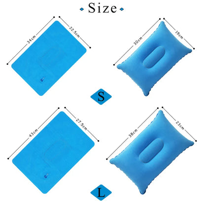 Inflatable Air Pillow Bed – PVC Nylon Camping & Travel Pillow for Neck and Back Support