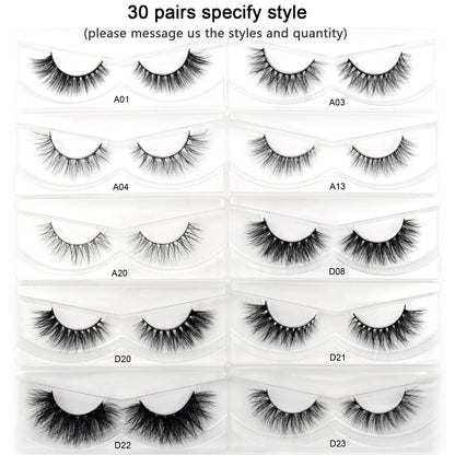 Visofree 3D Mink Eyelashes – 30/40/100 Pairs Handmade Full Strip Lashes with Tray, Cruelty-Free False Lashes for Makeup