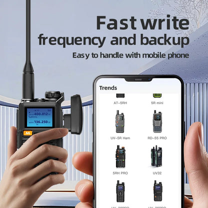 Wireless Bluetooth Walkie Talkie Programming Adapter for Baofeng UV-5R, UV-82, BF-888S & UV-5RH Two Way Radios – K-Plug Frequency Programming Tool with App Support