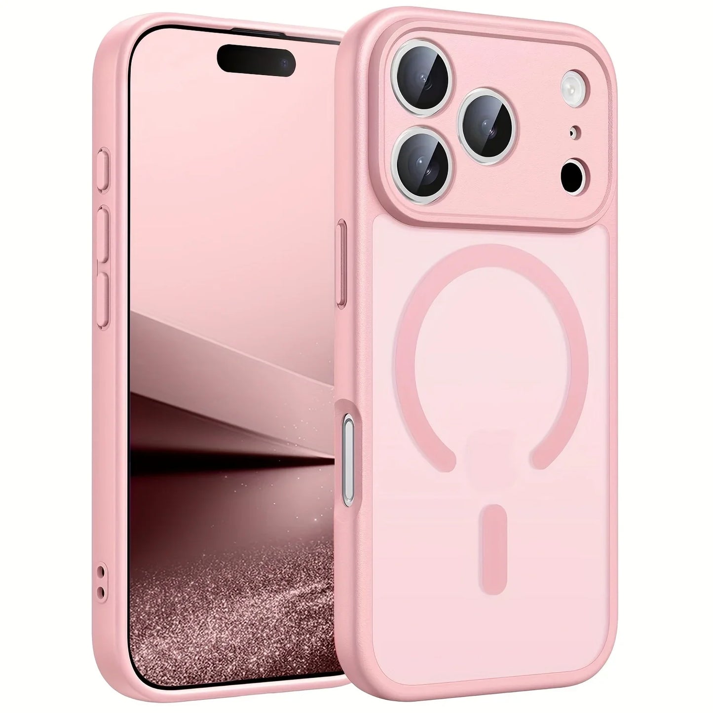 iPhone MagSafe Matte Case - Magnetic Wireless Charging & Camera Lens Protection for iPhone 12-17 Series