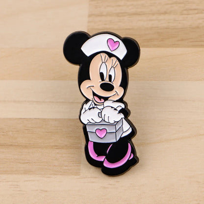 3pcs Mouse Doctor Enamel Pin Set – Medical Badge Brooches for Backpack, Hat, Collar & Lapel, Cosplay Accessories Gift