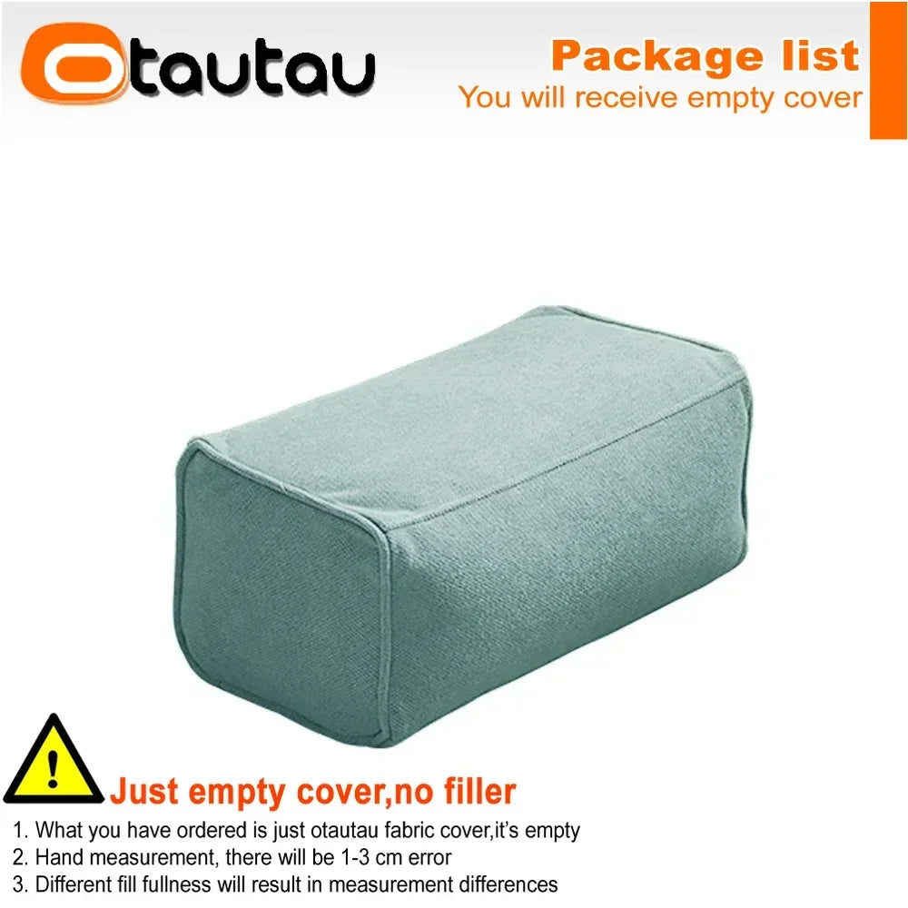 OTAUTAU Outdoor 4ft Waterproof Chenille Bean Bag Cover - Poolside Lounger Sofa Bed