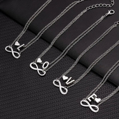 Bohemia A-Z Letter Initial Anklet for Women - Silver Heart Initial Anklet Bracelet, Beach Party & Travel Foot Jewelry