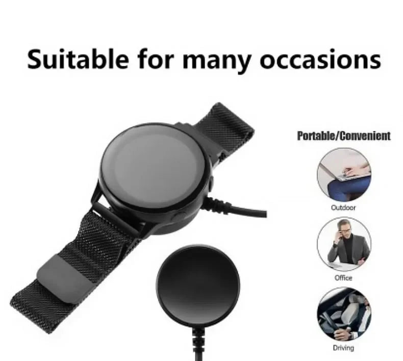 Magnetic Wireless Watch Charger – Fast Charging Dock for Samsung Galaxy Watch 8/7/6/5 Pro/5/4/3 Active 2, Portable Charging Station