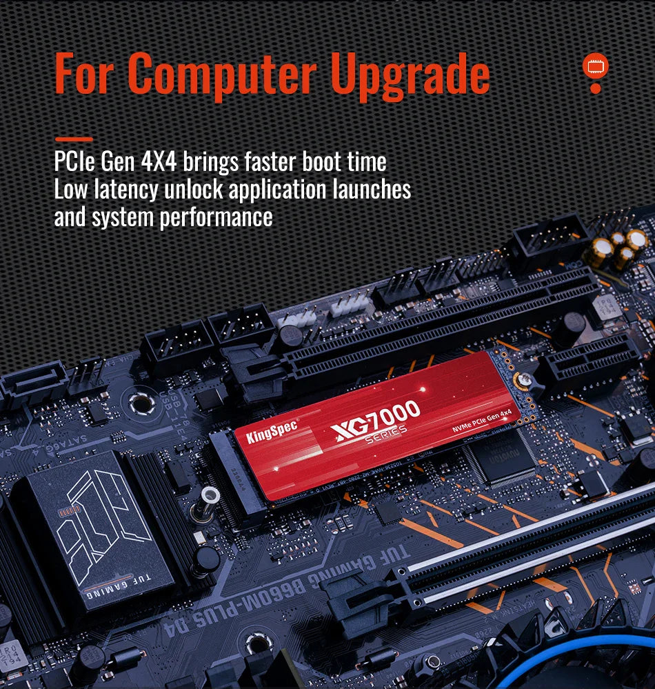 KingSpec M.2 PCIe 4.0 NVMe SSD – 512GB, 1TB, 2TB, 4TB Solid State Drive for Laptop, Desktop, PS5