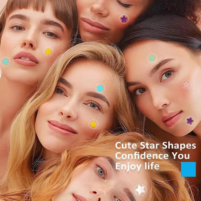 Colorful Star Pimple Patches – Invisible Acne Spot Stickers for Skin Care, Concealer & Makeup Tools