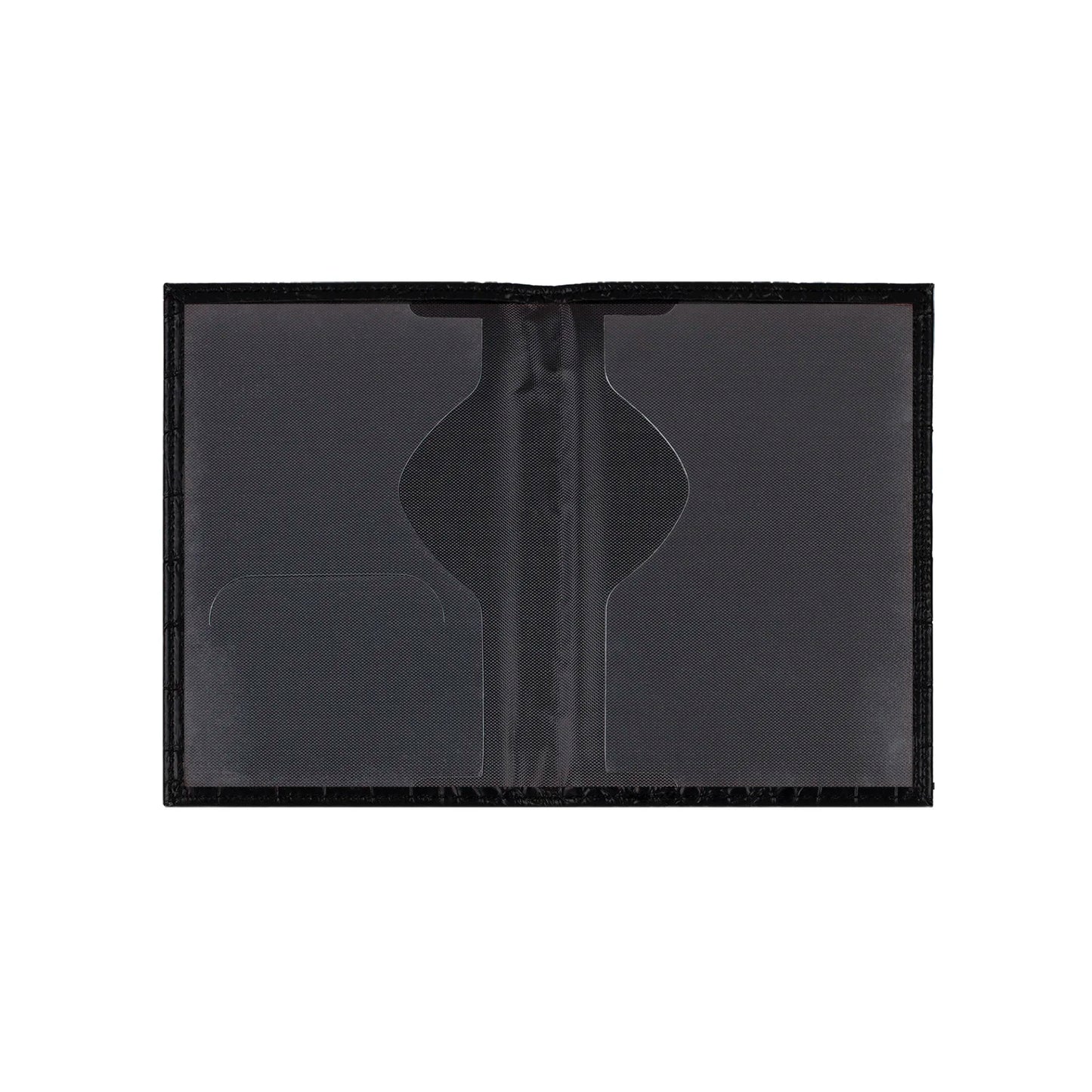 Crocodile PU Leather Passport Holder – Slim Minimalist Travel Wallet for Men & Women