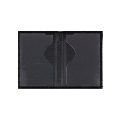 Crocodile PU Leather Passport Holder – Slim Minimalist Travel Wallet for Men & Women