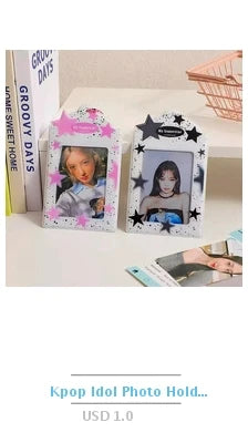 Cute Plush Photo Card Holder - Kpop Idol Bus Card Protector & Picture Album Case