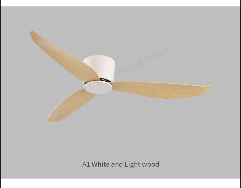 SOVE White Ultra-Thin 17cm DC Ceiling Fan — Low Floor Remote Control, Simple Design, No Light, 220V