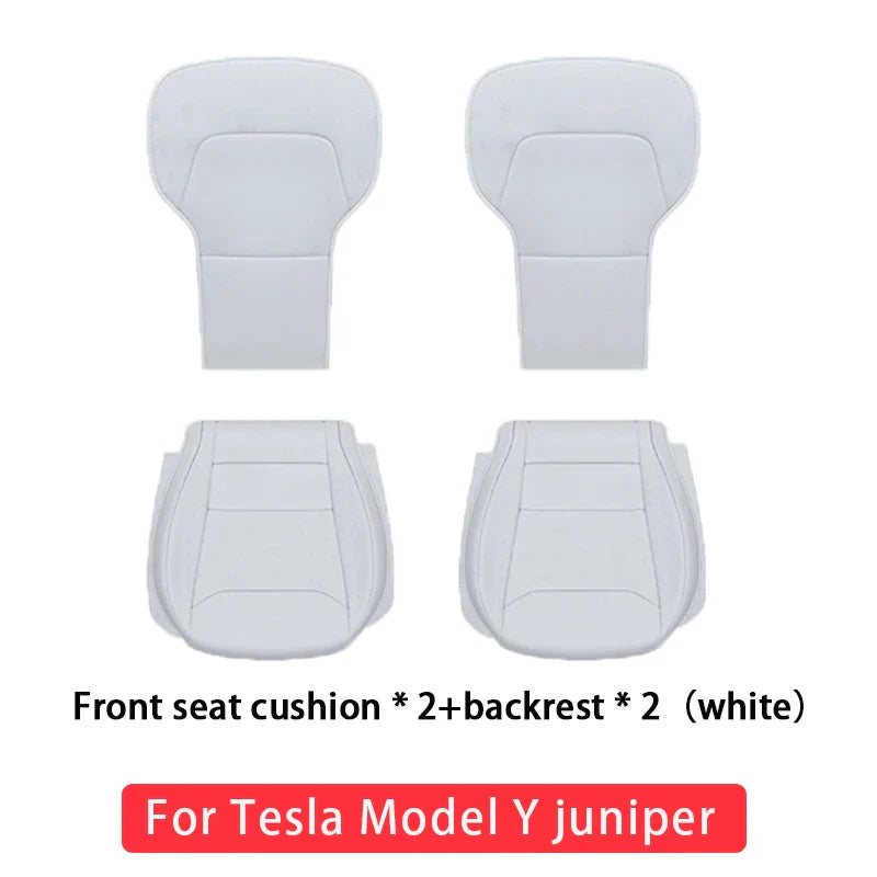 Tesla Model Y Juniper 2025-2026 Ventilated Leather Seat Cushion Cover – Breathable Comfort Interior Accessory