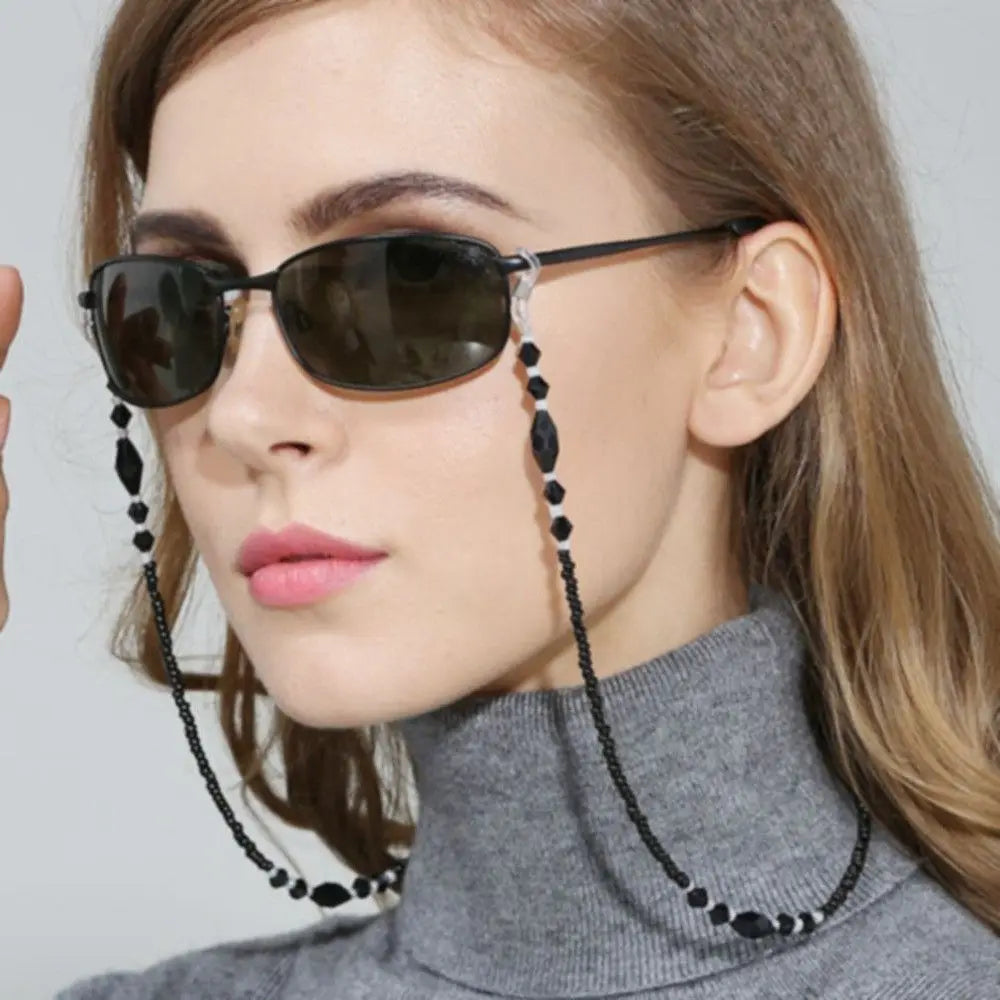 Women's Eyeglass Chain - Hollow Star & Pearl Beaded Lanyard for Sunglasses & Reading Glasses