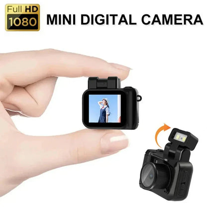 Mini Monoreflex Style 1080p CMOS Camera – Portable Video Recorder with Flash, LCD Screen & Battery Dock