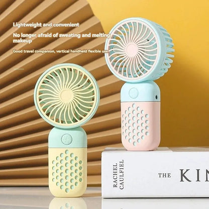 2024 New Cartoon Handheld Charging Fan - Cute and Portable Mini USB Pocket Fan for Students