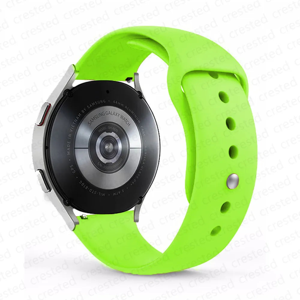 20mm/22mm Silicone Watch Strap – Compatible with Samsung Galaxy Watch 7/6/4 Classic, 5 Pro, 3, Active 2, Gear S3 & Huawei GT 2e/3/4 Bands