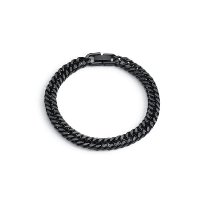 Stainless Steel Fish Scale Bracelet - Double Row Braided Magnetic Buckle Alloy Jewelry
