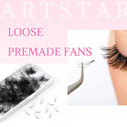 ARTSTAR Pointy Base Premade Eyelash Fans – 0.03mm Thin Professional Loose Lash Extensions