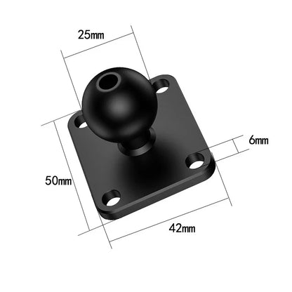 1" Ball Head Adapter Mount for Motorcycle Handlebar – Rearview Mirror Bracket for DJI, GoPro & Insta360 Cameras