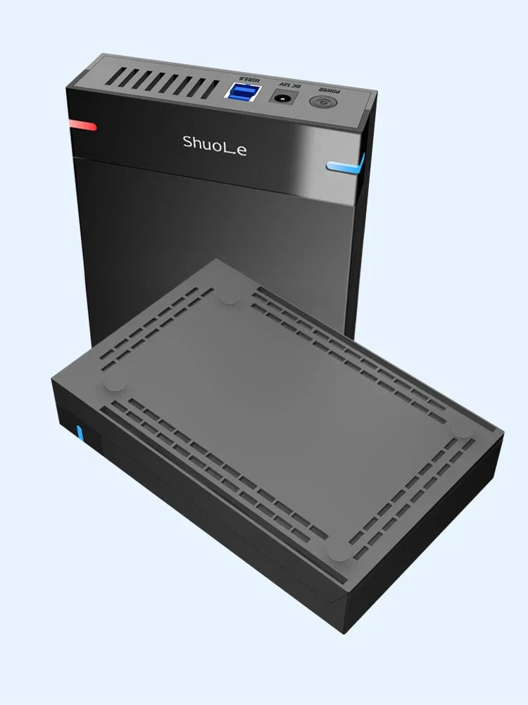 3.5" USB 3.0 to SATA HDD Enclosure — High-Speed External Hard Drive Case, Supports up to 10TB for PC & Laptop
