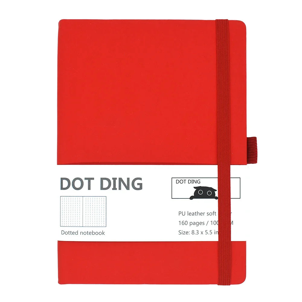 A5 Softcover Dotted Notebook – Kawaii Notepad, Weekly Planner, Diary for Students & Office Supplies