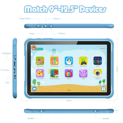 Pritom 10" Kids Tablet – Android 13 Go, Quad-Core, 2GB RAM 64GB ROM, YouTube, WiFi with Protective Case