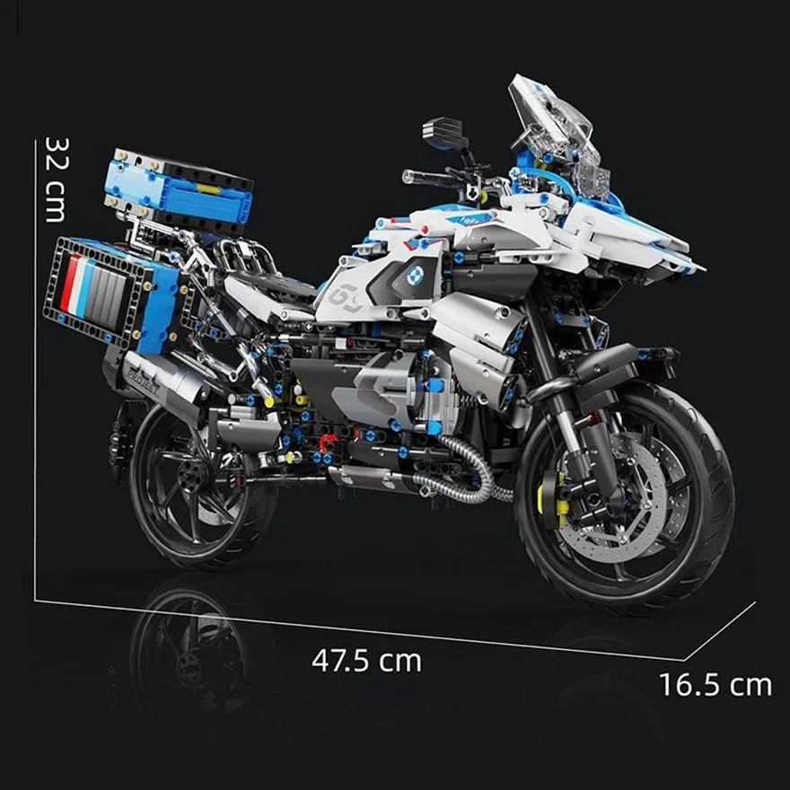 High-Tech 1:5 Motorcycle Model – Modular Brick Racing Motorbike Building Set Toy for Boys T4022