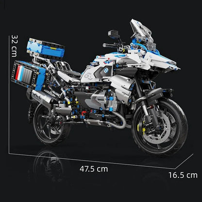 High-Tech 1:5 Motorcycle Model – Modular Brick Racing Motorbike Building Set Toy for Boys T4022