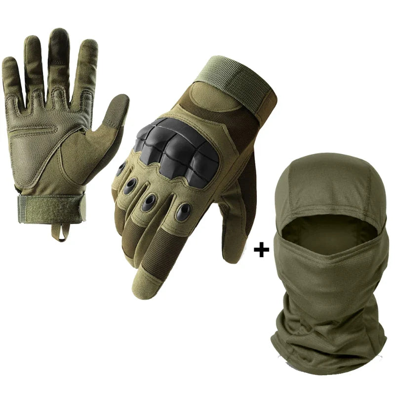 Moto Men’s Full Finger Motorcycle Gloves – Black Touchscreen Motorbike & Motocross Riding Protective Gear