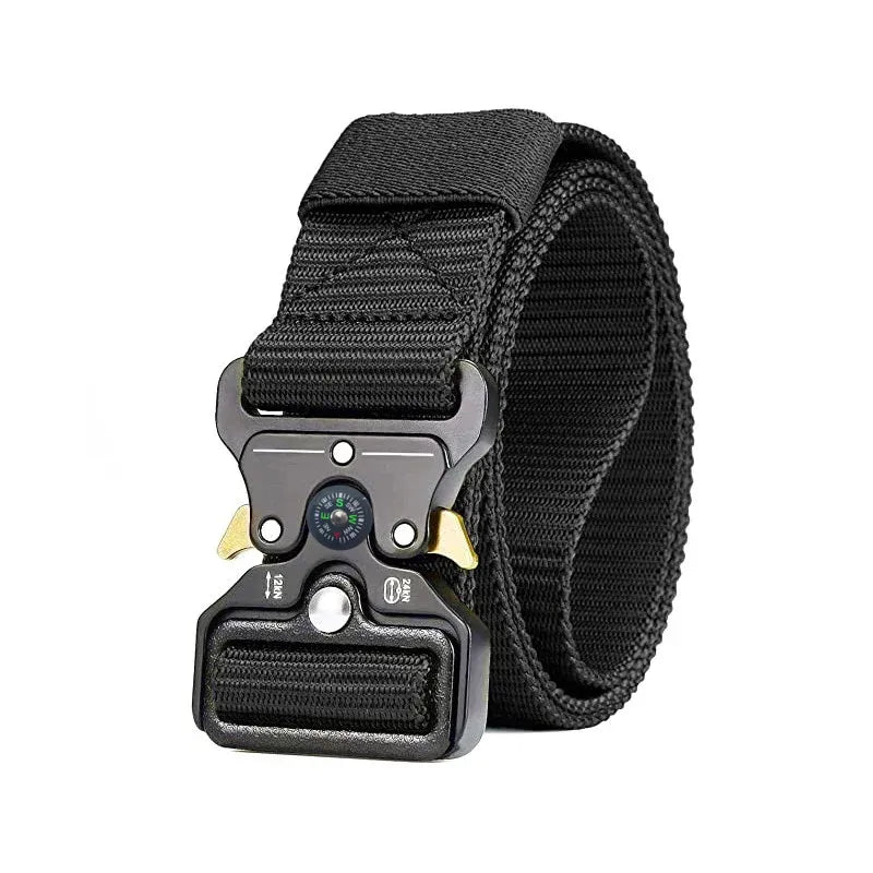 Men's Army Tactical Belt – Multifunctional Nylon Canvas Woven Belt for Outdoor Hunting, Mountaineering & Trouser Use