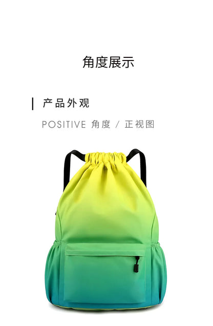 Bundle Pocket Waterproof Nylon Backpack — Portable Sports Bag for Outdoor, Camping, Swimming, Fitness, and School Use