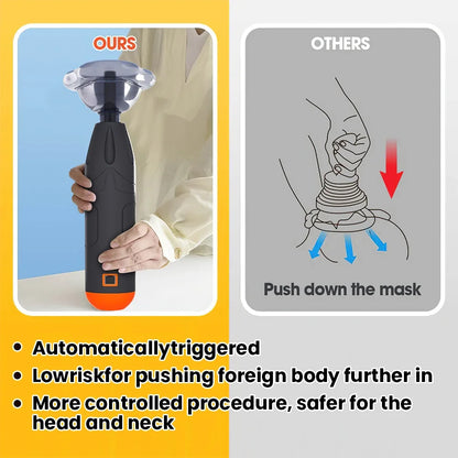 Anti-Choking Rescue Device with 3 Masks – Automatic First Aid CPR Sucker for Adults & Kids, Home Emergency Tool