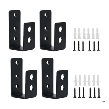 Door Barricade Security Clamps - U-Shaped Door Lock Brackets Set for Home, Barn, Shed, Garage & Gate Protection
