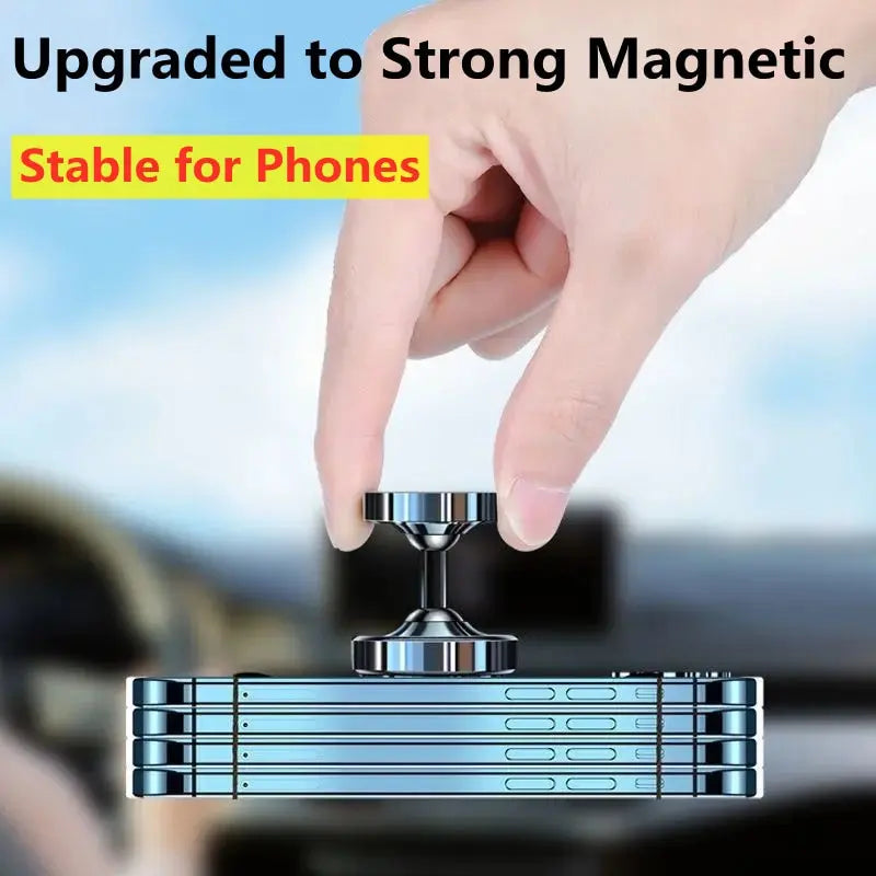 Magnetic Car Phone Holder Stand - Dashboard Magnet Mount for iPhone, Samsung, Xiaomi - Secure Smartphone Support In-Car Bracket