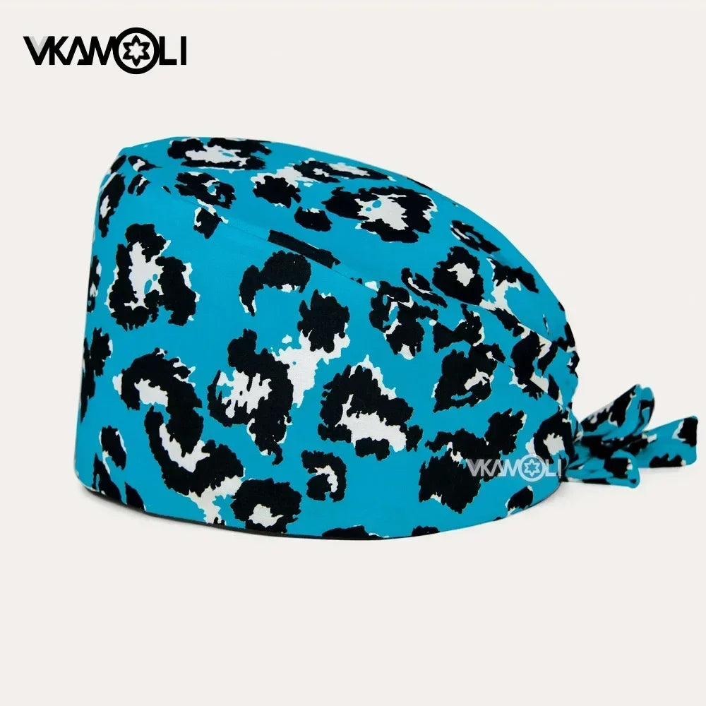 Unisex Ankara Cotton Nursing Hat - 100% Cotton Surgical Scrub Cap for Doctors, Nurses & Veterinary Medical Staff