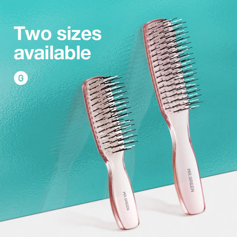 MR.GREEN Hair Brush – Scalp Massage & Volumizing Comb, Fine Tooth Detangling Tool for Long Wet & Dry Hair, Women’s Gift