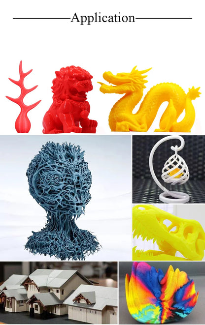 KINGROON 3D Printer Filament 22LBS — 10 Rolls 1KG 1.75mm PETG & PLA, Eco-Friendly Mixed Colors, High Toughness