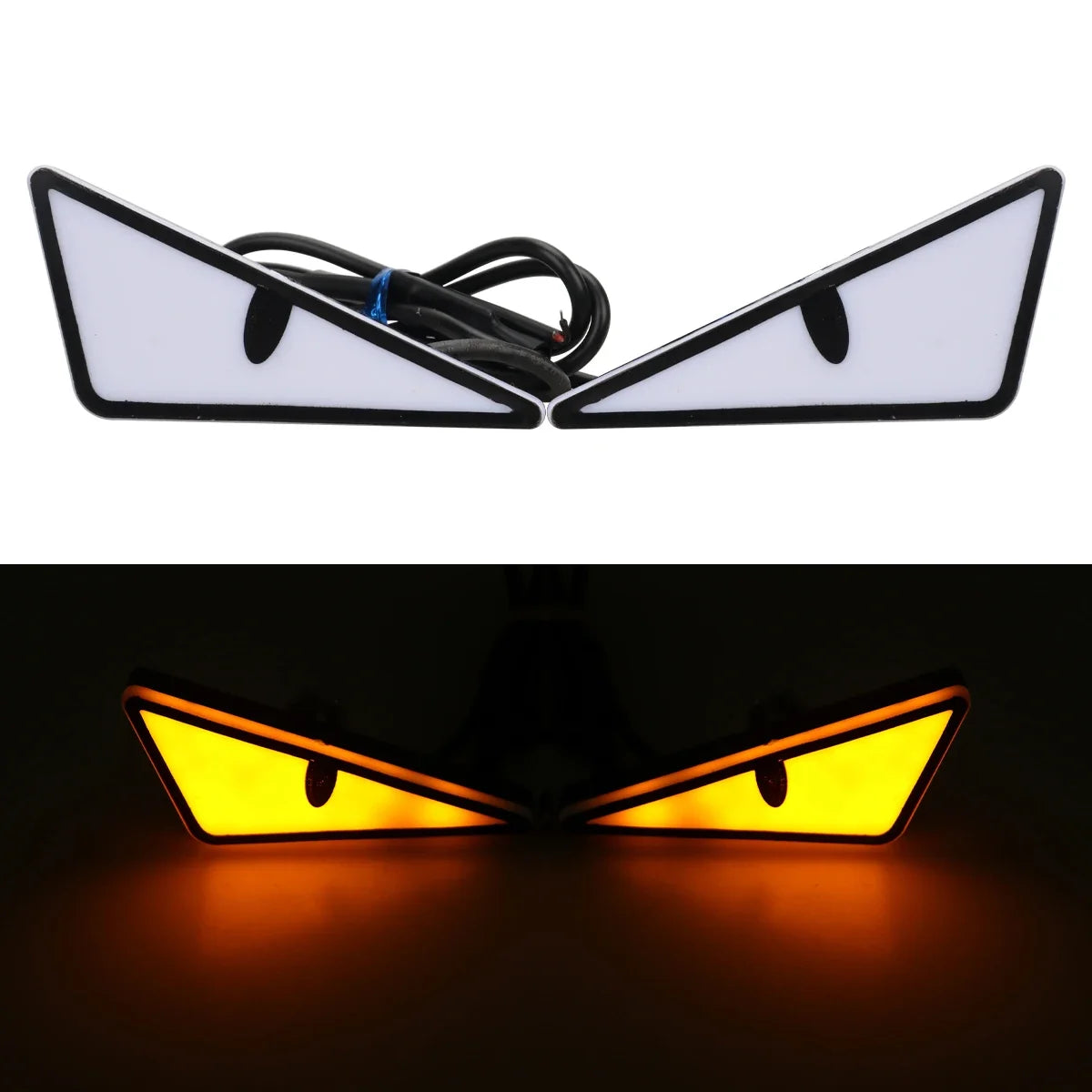 Universal Car LED Devil Eyes Lights - Demon Eye Headlight & Mini Turn Signal Tail Lamp for Cars and Motorcycles