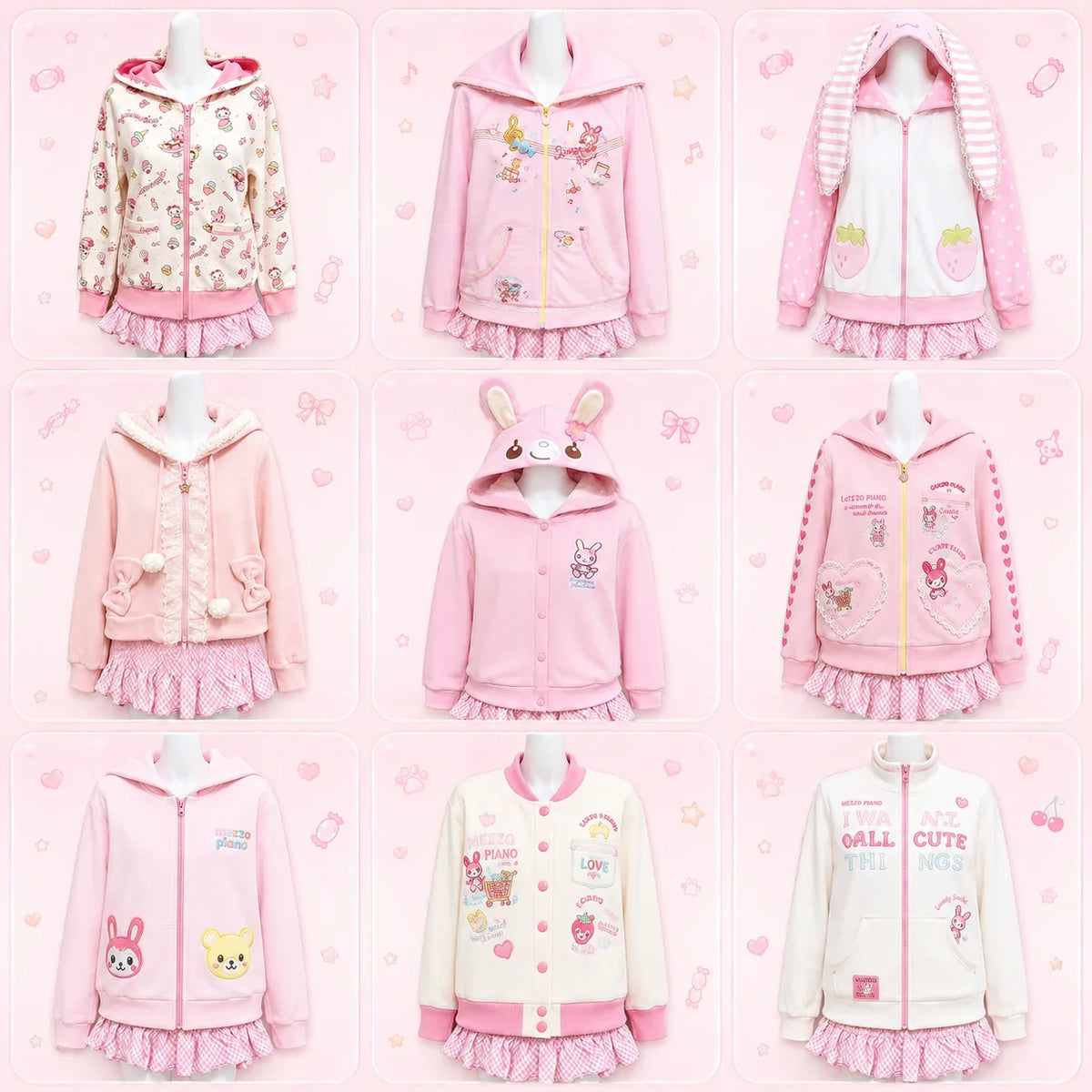 Cute Printed Cardigan - Y2K Fairy Grunge Ruffle Patchwork Harajuku Outerwear