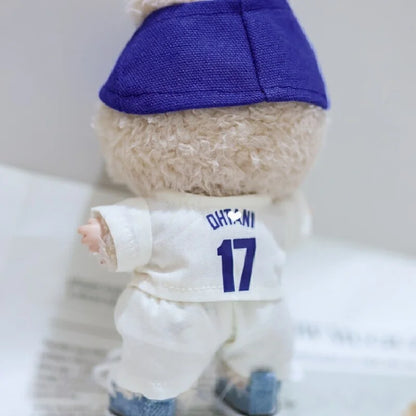 17cm Labubu Doll Clothing – Baseball Suit Size 5 Set for V1/V2 Macaron Sitting Party DIY Handmade Doll Accessories & Gift