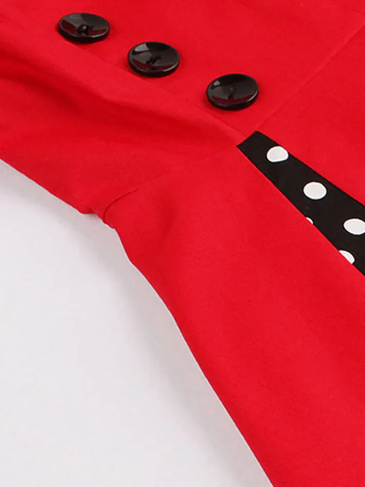 Women’s Vintage 50s/60s Polka Dot Swing Dress S–5XL – Sleeveless Summer Party Dress Elegant Casual Tunic Style