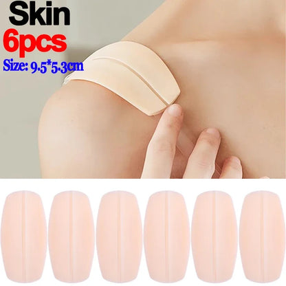 2/6PCS Silicone Anti-Slip Bra Strap Pads – Soft Shoulder Cushions for Women Pain Relief