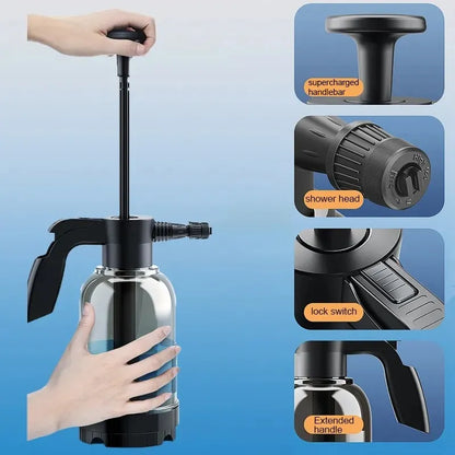 2L Car Wash Spray Bottle Foam Sprayer - Hand Pump Foam Sprayer for Car Air Pressure Wash - Auto Window Cleaning Nozzle Can Washer