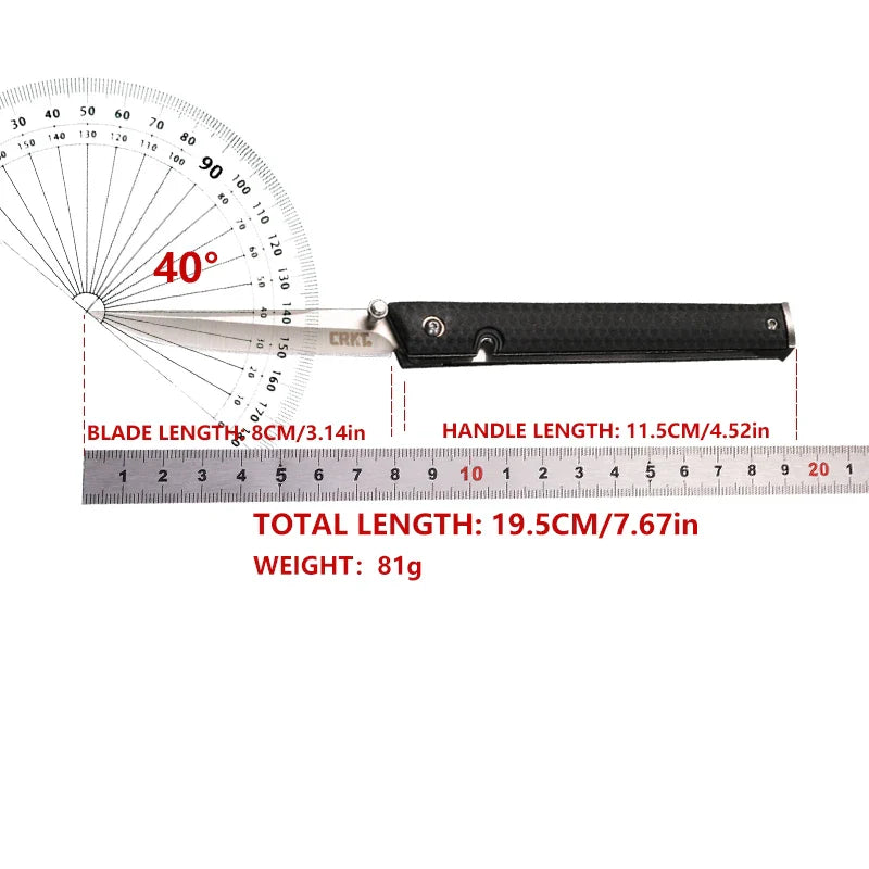 7096 Premium Folding Survival Knife – High Hardness Stainless Steel EDC Camping Knife