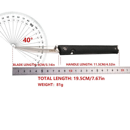 7096 Premium Folding Survival Knife – High Hardness Stainless Steel EDC Camping Knife