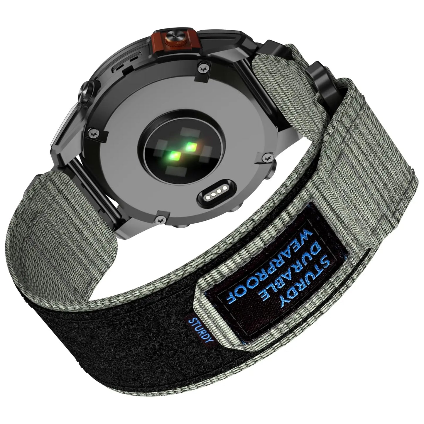 QuickFit Velcro Nylon Watch Band Strap – 20mm/22mm/26mm Compatible with Garmin Fenix 8E, Fenix 7/6 Pro, Epix 2 Pro & Forerunner 955/965 Replacement Strap