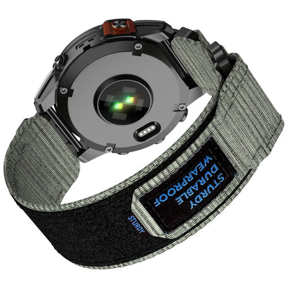 QuickFit Velcro Nylon Watch Band Strap – 20mm/22mm/26mm Compatible with Garmin Fenix 8E, Fenix 7/6 Pro, Epix 2 Pro & Forerunner 955/965 Replacement Strap