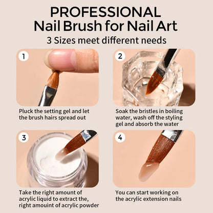 50g/100g Nude Nail Acrylic Powder Bulk Set – 4-in-1 Solid Crystal Extension, Dipping & Engraving Nail Art Monomer Wholesale