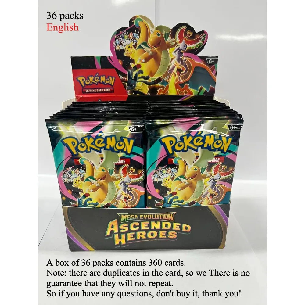 Pokemon TCG Mega Evolution Booster Box - English Trading Cards Phantasmal Flames Ascended Heroes Pack Set