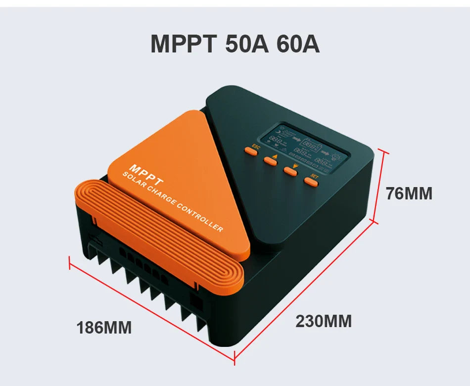 EASUN MPPT Solar Charge Controller — 10A-60A Regulator for 12V/24V Battery, 100V PV Input